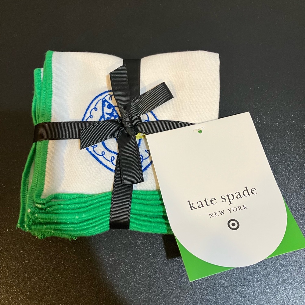 NWT Kate Spade New York x Target Embroidered Cocktail Napkins - 4ct